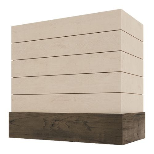 Box With Shiplap & Walnut Band